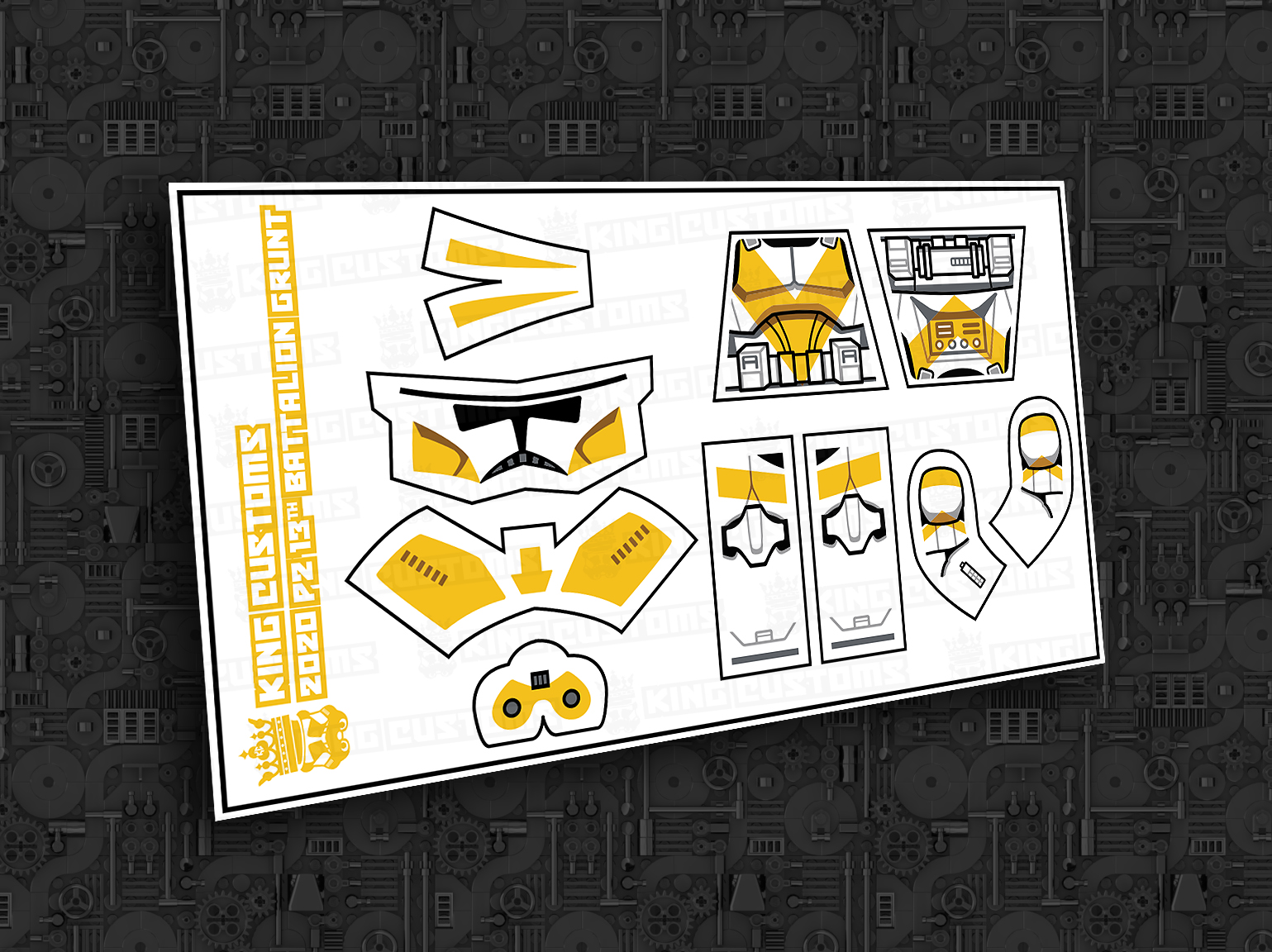 13th Iron Battalion Grunt Phase 2 Decal Sheet King Customs