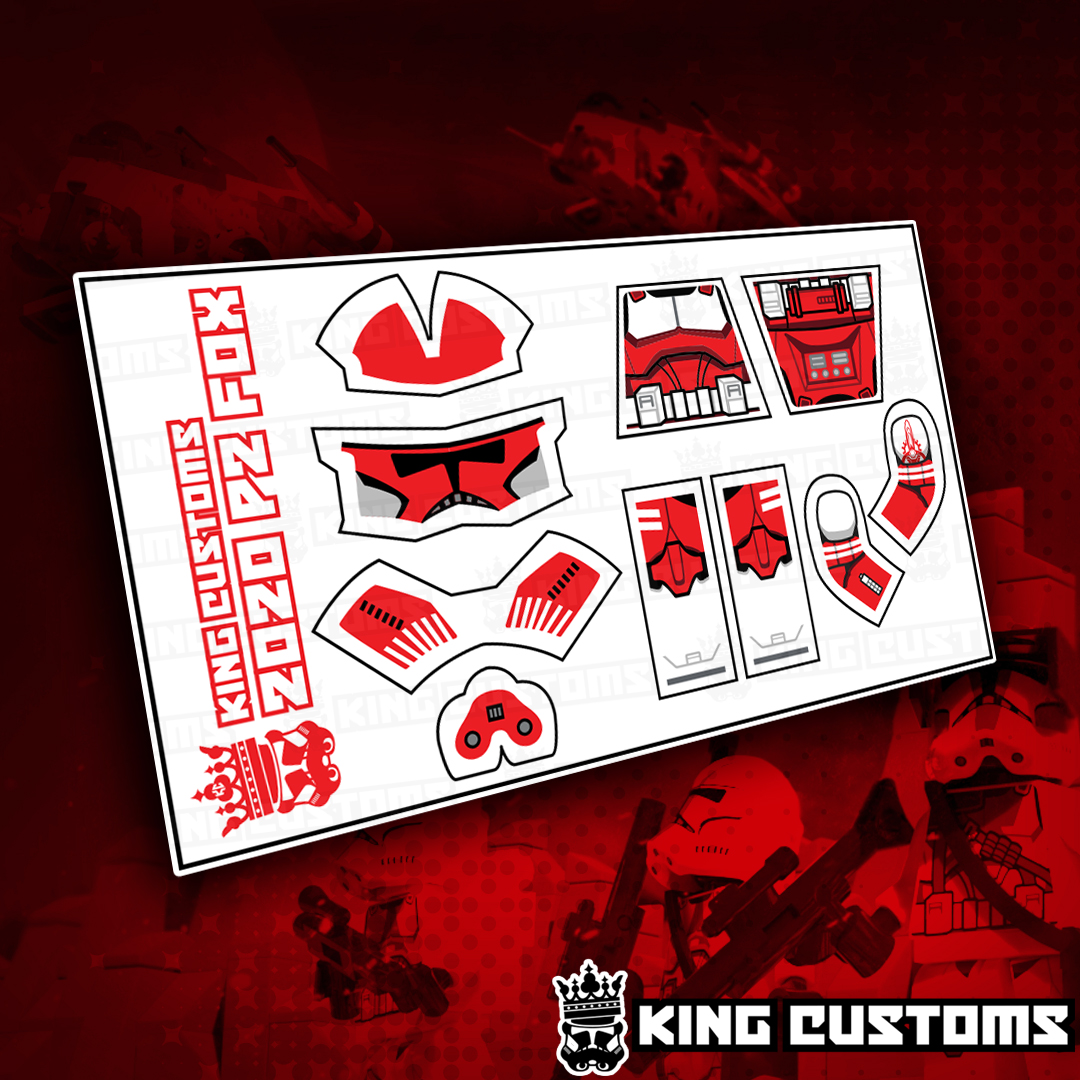 Commander Fox Phase 2 Decal Sheet King Customs