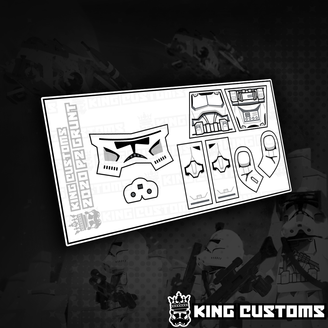 Clone Trooper Grunt Phase 2 Decal Sheet King Customs