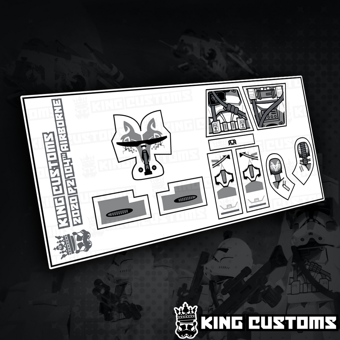 104th Wolfpack Airborne Trooper Decal Sheet King Customs