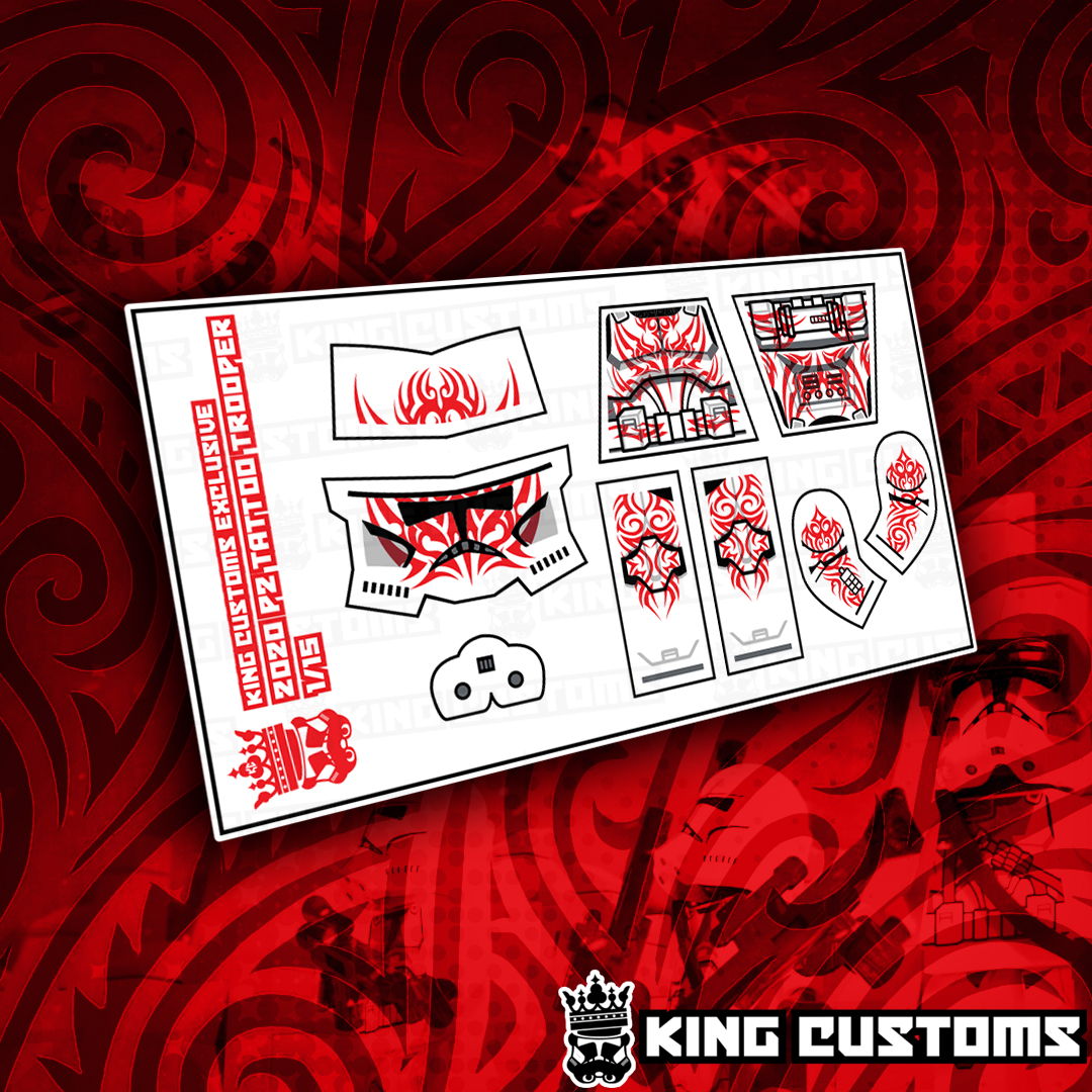 Tattoo Clone Trooper (Red) Exclusive Decal (1/15) | King Customs